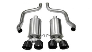 Corsa Performance Exhaust 2.5" Axle-Back Dual Rear Exit with Twin 4.5" Black PVD Pro-Series Tips | COR 21010BLK