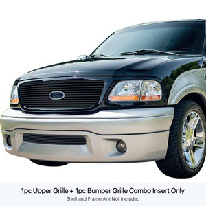 APS Black Stainless Steel Billet Grille | APS GR06FGF56J