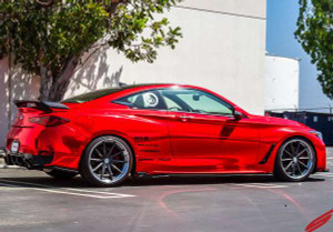 Stillen Infiniti Q60 Side Skirts & Rear Corners Matte Black For 17-22 Infiniti Q60 Stillen | DJJX KB11236MB