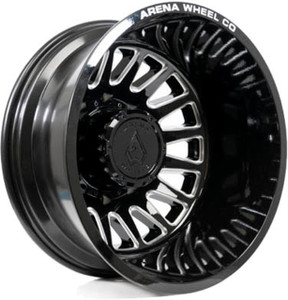 Arena Dually A110  Rival Rear Wheels Rims 20x8.25 8x165.1 Gloss Black Milled -239mm