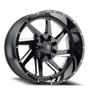 Luxxx Hd Lhd14 Wheels Rims 17x9 5x114.3 5x127 Gloss Black Milled 6mm | LHD141795114.3127+6-A5
