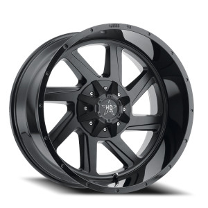 Luxxx Hd Lhd14 Wheels Rims 17x9 5x150 5x139.7 Matte Black W/ Gloss Black Lip 6mm | LHD141795150139+6I-A5