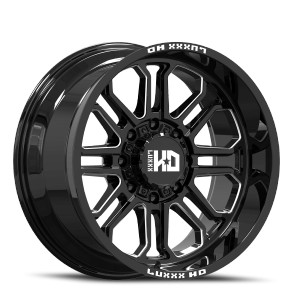 Luxxx Hd Lhd35 Wheels Rims 20x10 5x150 5x139.7 Gloss Black Milled -19mm | LHD35201051501397-19I-A1