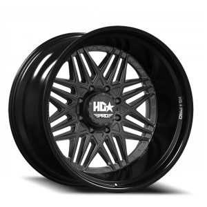 Luxxx Hd Forged Lhd Pro 4 Raptor Wheels Rims 24x14 8x180 Matte Black W/ Gloss Black Lip -76mm | LHDPRO424148180-76K-A5