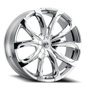Luxxx Alloys Lux 24 Wheels Rims 26x10 5x115 5x127 Chrome 20mm | LUX2426105115127+20D-C