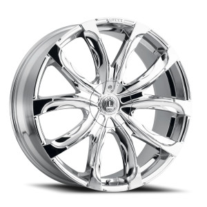 Luxxx Alloys Lux 24V Wheels Rims 20x8.5 5x112 5x114.3 Chrome 35mm | LUX24V20855112114+35B-C