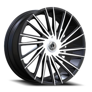 Luxxx Alloys Lux 43 Wheels Rims 22x9 5x114.3 5x120 Gloss Black Machined 31mm | LUX4322951143120+31B-A2