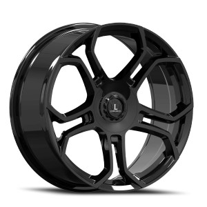 Luxxx Alloys Lux 50 Wheels Rims 22x9 5x114.3 5x120 Gloss Black 35mm | LUX5022951143120+35B-A
