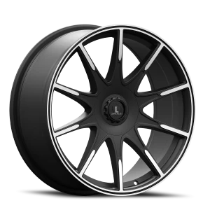 Luxxx Alloys Lux 51 Wheels Rims 22x9 5x114.3 5x120 Satin Black Machined 35mm | LUX5122951143120+35B-B2