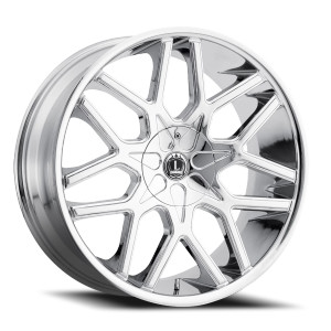 Luxxx Alloys Lux 7 Wheels Rims 22x8.5 5x114.3 5x120 Chrome 38mm | LUX722855114120+38C-C