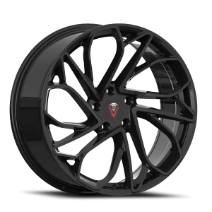 Venom 52 Wheels Rims 17x8 5x114.3 Gloss Black 35mm | VEN521785114+35B-A