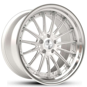 Rennen Csl-8 Wheels Rims 20x10.5 5x120 Silver Brushed Face W/ Chrome Ssl Lip 38mm | SL820105K038CSX101