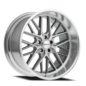 Corsart R502 Kingpin 5 Wheel 22x12 5x127 Gloss Brushed w/ Diamond Cut Lip 0mm - FREE T-SHIRT INCLUDED!