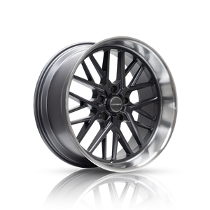 Corsart R503 Kingpin 5 Wheels Rims 22x8.5 5x139.7 Matte Gunmetal W/ Diamond Cut Lip 6mm | R503228585500