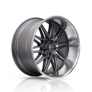 Corsart R508 Alcatraz Wheels Rims 22x8.5 5x120.65 Matte Gunmetal Milled W/ Diamond Cut Lip 6mm | R508228561500