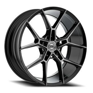 Select S102 Alpine Wheel 22x10.5 5x115 Brushed Gloss Black w/ Dark Tint 20mm - FREE T-SHIRT INCLUDED!