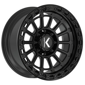 Kg1 Lifter Wheels Rims 20x9.5 5x127 Matte Black W/ Black Ring -12mm | KO620F209557012BB