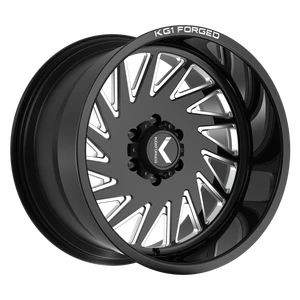 Kg1 Outburst Wheels Rims 22x10 8x165.1 Gloss Black Milled -18mm | KT056221086GPM-R