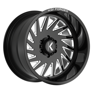 Kg1 Outburst Wheels Rims 22x12 8x180 Gloss Black Milled -44mm | KT056221288GPM-L
