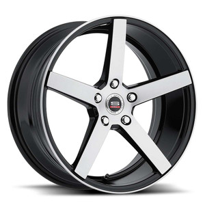 Spec-1® Sp-36 Wheels Rims 20x8.5 5x4.5 (5x114.3) Gloss Black Brushed 38 | SP3620851638GBB