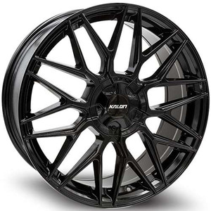 Kalon Blitz 203 Gloss Black Wheels Rims 17x7.5 5x108 5x115 Black 42mm | EC 203A-1775CG42