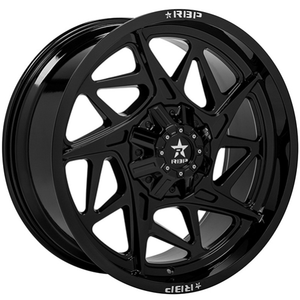 RBP Patriot Gloss Black Wheels Rims 20x10 Blank Custom Drilled Black -12mm | EC 97R-2010-00-12FB