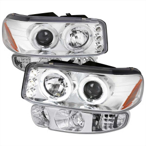 Spec-D Chrome LED Projector Headlight with Corner Lights | SPE 2LBLHP-DEN00-TM