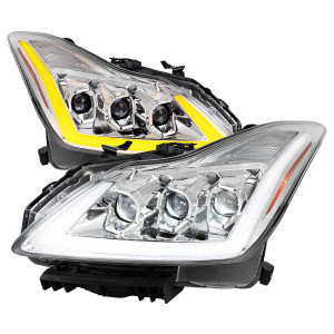 Spec-D LED Projector Headlight with Sequential Turn Signal | SPE 2LHES-G37082-SQ-RS