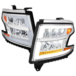 Spec-D LED Projector Headlight with DRL Light Bar | SPE 2LHE-TAH15-SQ-RS