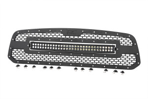 Rough Country Mesh Grille - 30 Inch Dual Row LED - Black - Ram 1500 2WD/4WD (13-18 & Classic) | DHTP 70199