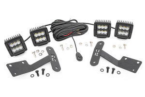Rough Country LED Light - Ditch Mount - Dual 2 Inch Black Pairs - Spot - Toyota Tundra (14-21) | DHTP 70835