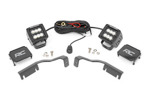 Rough Country LED Light - Ditch Mount - 2 Inch Black Pair - Flood - Nissan Frontier (22-23) | DHTP 71065