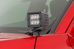 Rough Country LED Light Kit - Ditch Mount - 2 Inch Black Pair - Flood - Toyota Tacoma (2024) | DHTP 72102