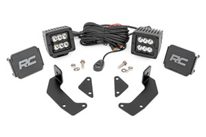 Rough Country LED Light Kit - Cage Mount - 2 Inch Black Pair - CFMoto UForce 1000/1000XL | DHTP 96103
