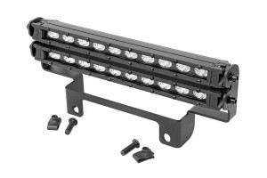 Rough Country LED Light - Bumper Mount - 10 Inch Black Slimline Pair - Honda Pioneer 1000 (16-22) | DHTP 92004