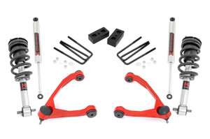 Rough Country 35 Inch Lift Kit - Cast Steel - M1 Strut - Chevy/GMC 1500 (07-13) | DHTP 24640RED