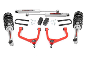 Rough Country 35 Inch Lift Kit - Mono Leaf Rear - N3 Struts - GMC Sierra 1500 (19-24) | DHTP 28831RED