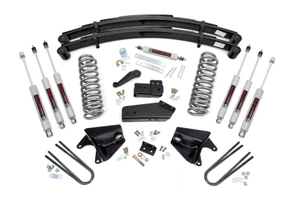Rough Country 4 Inch Lift Kit - Quad Front Shocks - Rear Springs - Ford F-150 (80-96) | DHTP 52033
