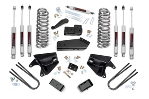 Rough Country 4 Inch Lift Kit - Quad Front Shocks - Rear Blocks - Ford Bronco (80-96) | DHTP 465B33
