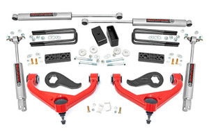 Rough Country 3 Inch Lift Kit - Chevy/GMC Sierra 3500 HD/Silverado 3500 HD (20-24) | DHTP 95630RED