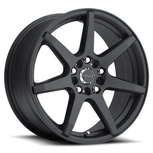 Raceline Evo 131 Black Wheels Rims 17x7.5 4x100 4x108  40mm | EC 131B-77582+40
