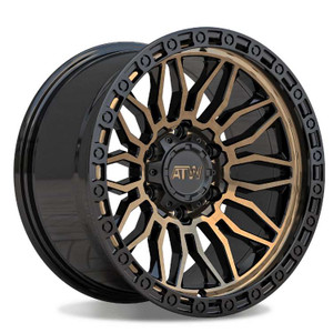 Atw Nile Wheels Rims 18x9 6x135 6x139.7 Satin Black W/ Machined Bronze Face 0mm | NIL1896609