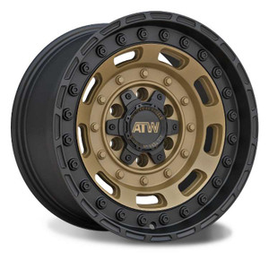 Atw Comanche Wheels Rims 17x9 6x135 6x139.7 Satin Bronze W/ Black Lip -12mm | COM179601