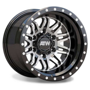 Atw Patton Wheels Rims 15x10 5x114.3 Gloss Black Machined -44mm | PAT150357