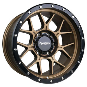 Falcon Tx Titan Wheels Rims 17x9 6x139.7 Matte Bronze W/ Matte Black Ring -12mm | TX-7983-12-MBR