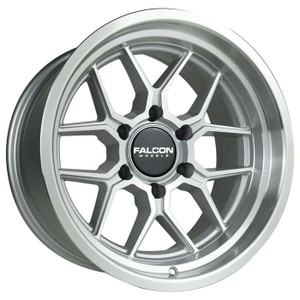 Falcon Tx1 Apollo Wheels Rims 17x9 6x139.7 Silver Machined -38mm | TX1-7983-38-SLF