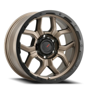 Dx4 Baja Wheels Rims 18x9 6x139.7 Frozen Bronze W/ Black Lip 12mm | X25890312106FBBK