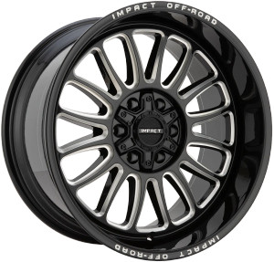 Impact Off-Road 834 Wheels Rims 20x10 5x127 Gloss Black Milled -12mm | 834GB-21056-12