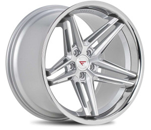Ferrada CM1 Wheels Rims 19x9.5 5x112 Machined Silver W/ Chrome Lip 30mm | CM119955112MS30