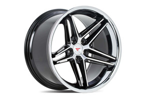 Ferrada CM1 Wheels Rims 20x8.5 5x130 Machined Black W/ Chrome Lip 40mm | CM120855130MA40